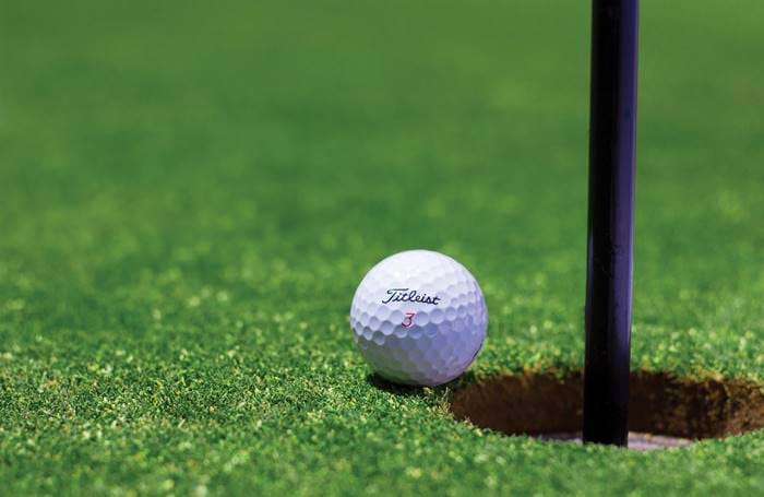 Detail of golf ball